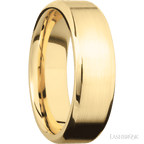 7 mm wide Beveled 10K Yellow Gold band