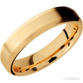 5 mm wide Beveled 14K Yellow Gold band