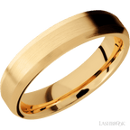 5 mm wide Beveled 14K Yellow Gold band