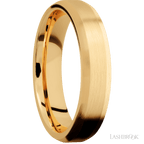 5 mm wide Beveled 14K Yellow Gold band