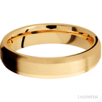 5 mm wide Beveled 14K Yellow Gold band