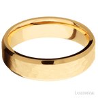 6 mm wide Beveled 14K Yellow Gold band