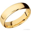6 mm wide Domed Bevel 14K Yellow Gold band