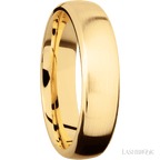 6 mm wide Domed Bevel 14K Yellow Gold band