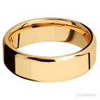 7 mm wide Beveled 14K Yellow Gold band