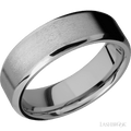 7 mm wide Beveled Titanium band