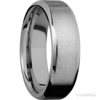 7 mm wide Beveled Titanium band
