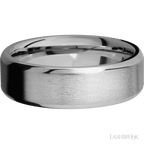 7 mm wide Beveled Titanium band