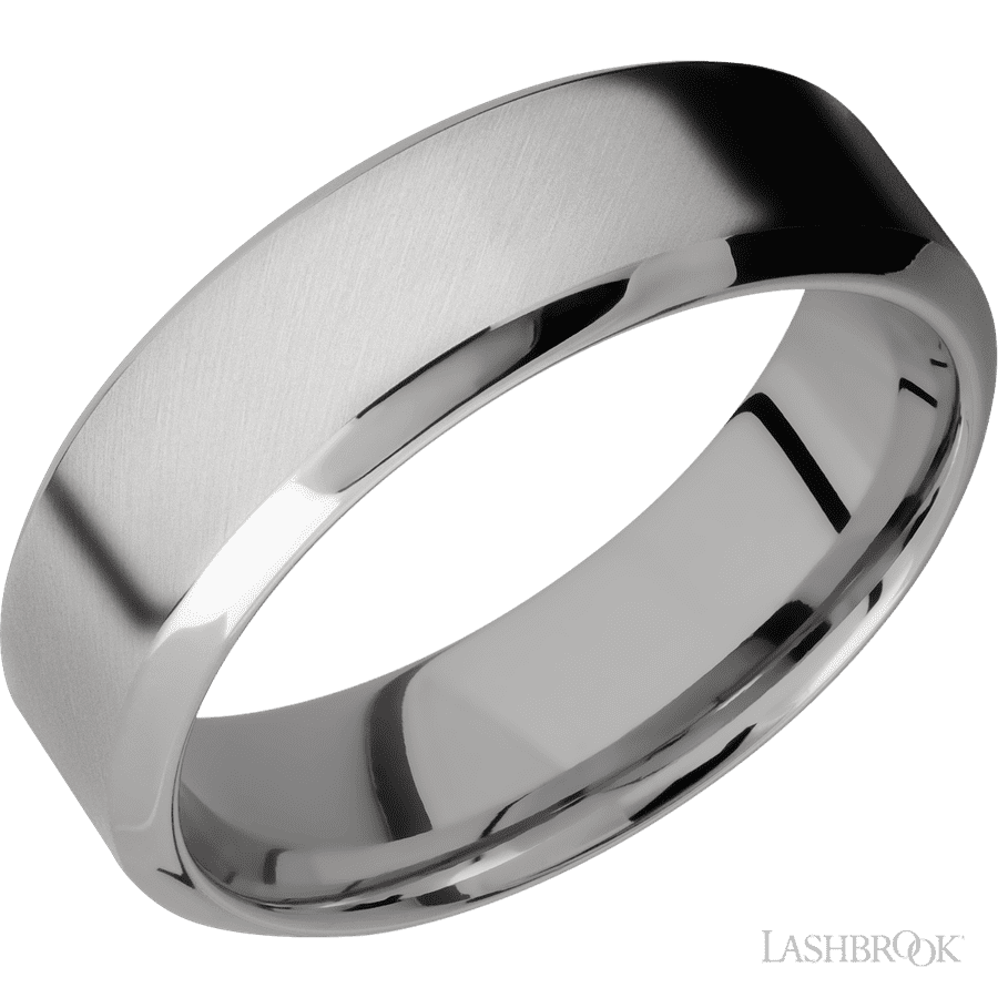 7 mm wide High Bevel Titanium band