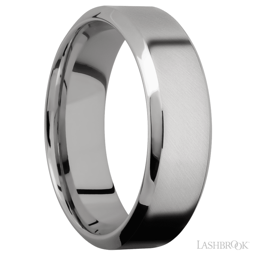 7 mm wide High Bevel Titanium band