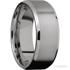 8 mm wide Beveled Titanium band