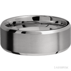 8 mm wide Beveled Titanium band
