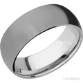 8 mm wide Domed Titanium band