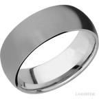 8 mm wide Domed Titanium band
