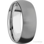 8 mm wide Domed Titanium band