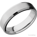6 mm wide Beveled Cobalt Chrome band