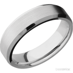 6 mm wide Beveled Cobalt Chrome band