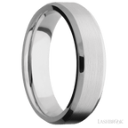 6 mm wide Beveled Cobalt Chrome band