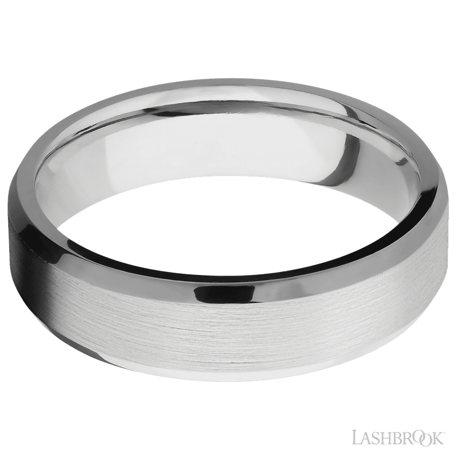 6 mm wide Beveled Cobalt Chrome band