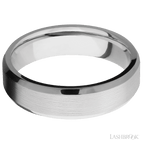 6 mm wide Beveled Cobalt Chrome band
