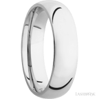 6 mm wide Domed Cobalt Chrome band