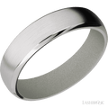 6 mm wide Domed Bevel Cobalt Chrome band featuring a Gun Metal Grey sleeve