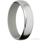 6 mm wide Domed Bevel Cobalt Chrome band featuring a Gun Metal Grey sleeve