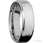 7 mm wide Beveled Cobalt Chrome band