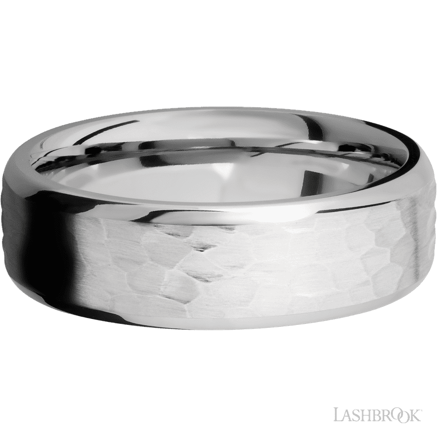 7 mm wide Beveled Cobalt Chrome band