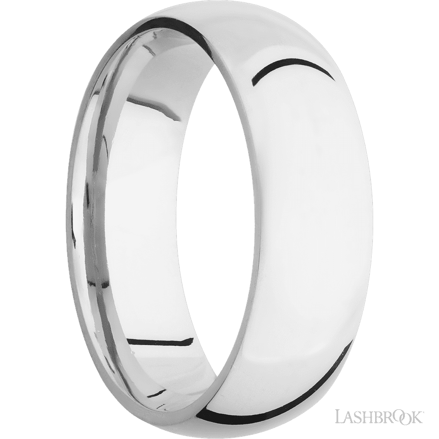 7 mm wide Domed Cobalt Chrome band