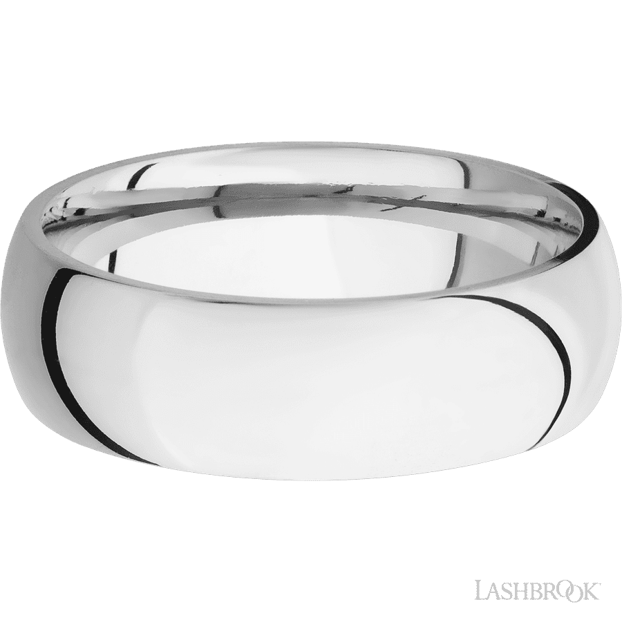 7 mm wide Domed Cobalt Chrome band