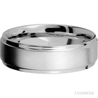 7 mm wide Flat Grooved Edges Cobalt Chrome band