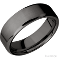 7 mm wide Beveled Tantalum Noir band