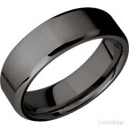 7 mm wide Beveled Tantalum Noir band