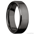 7 mm wide Beveled Tantalum Noir band