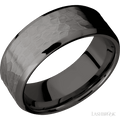 8 mm wide Beveled Tantalum Noir band