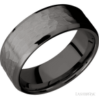 8 mm wide Beveled Tantalum Noir band