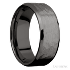 8 mm wide Beveled Tantalum Noir band