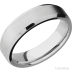 6 mm wide Beveled Platinum band