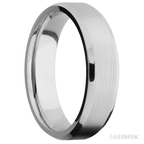 6 mm wide Beveled Platinum band