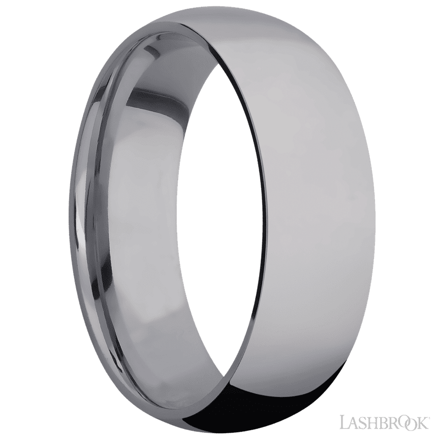 7 mm wide Domed Tantalum band