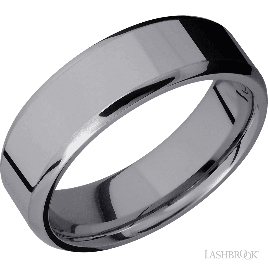 7 mm wide Beveled Tantalum band