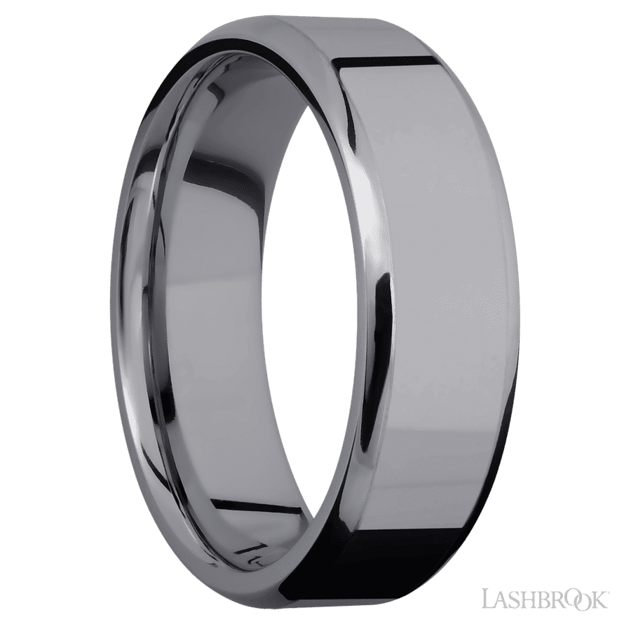 7 mm wide Beveled Tantalum band