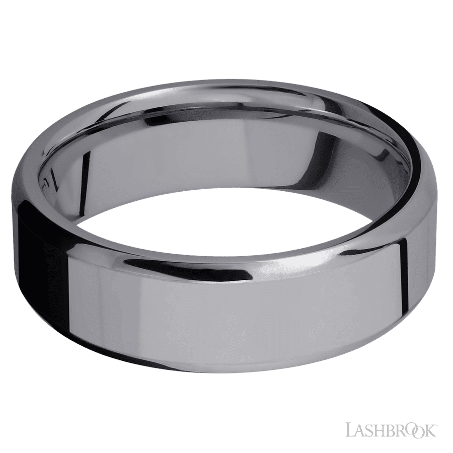 7 mm wide Beveled Tantalum band
