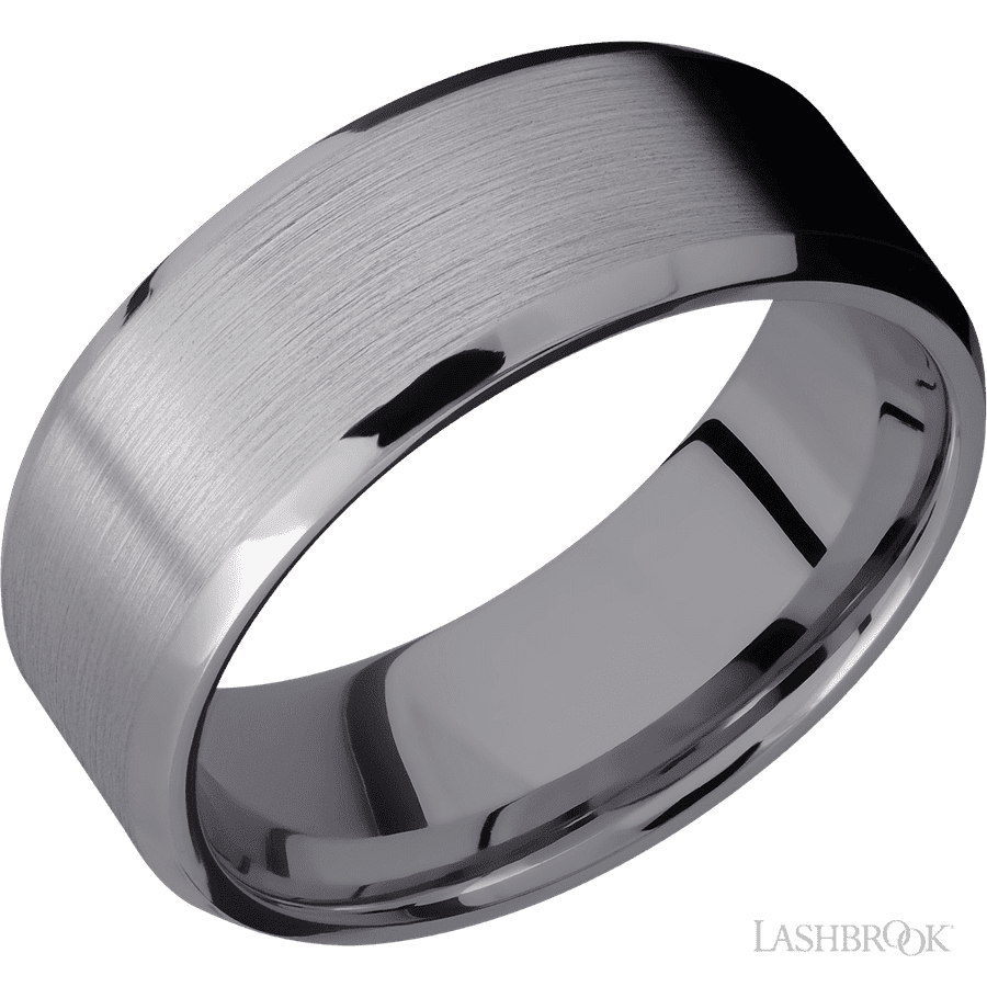 8 mm wide Beveled Tantalum band