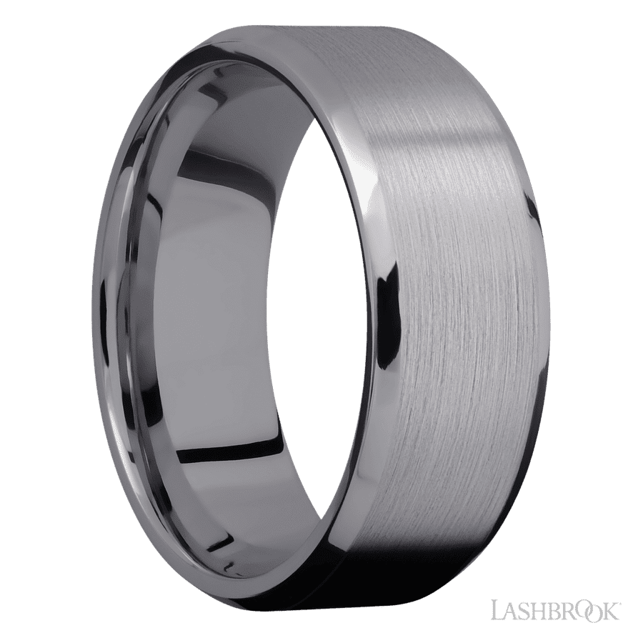 8 mm wide Beveled Tantalum band