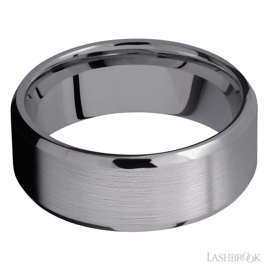 8 mm wide Beveled Tantalum band