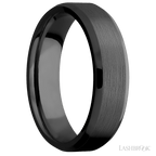 6 mm wide Beveled Zirconium band