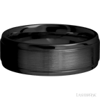 7 mm wide Stepped Bevel Zirconium band