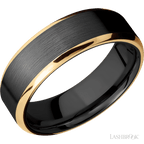 7 mm wide Beveled Zirconium band